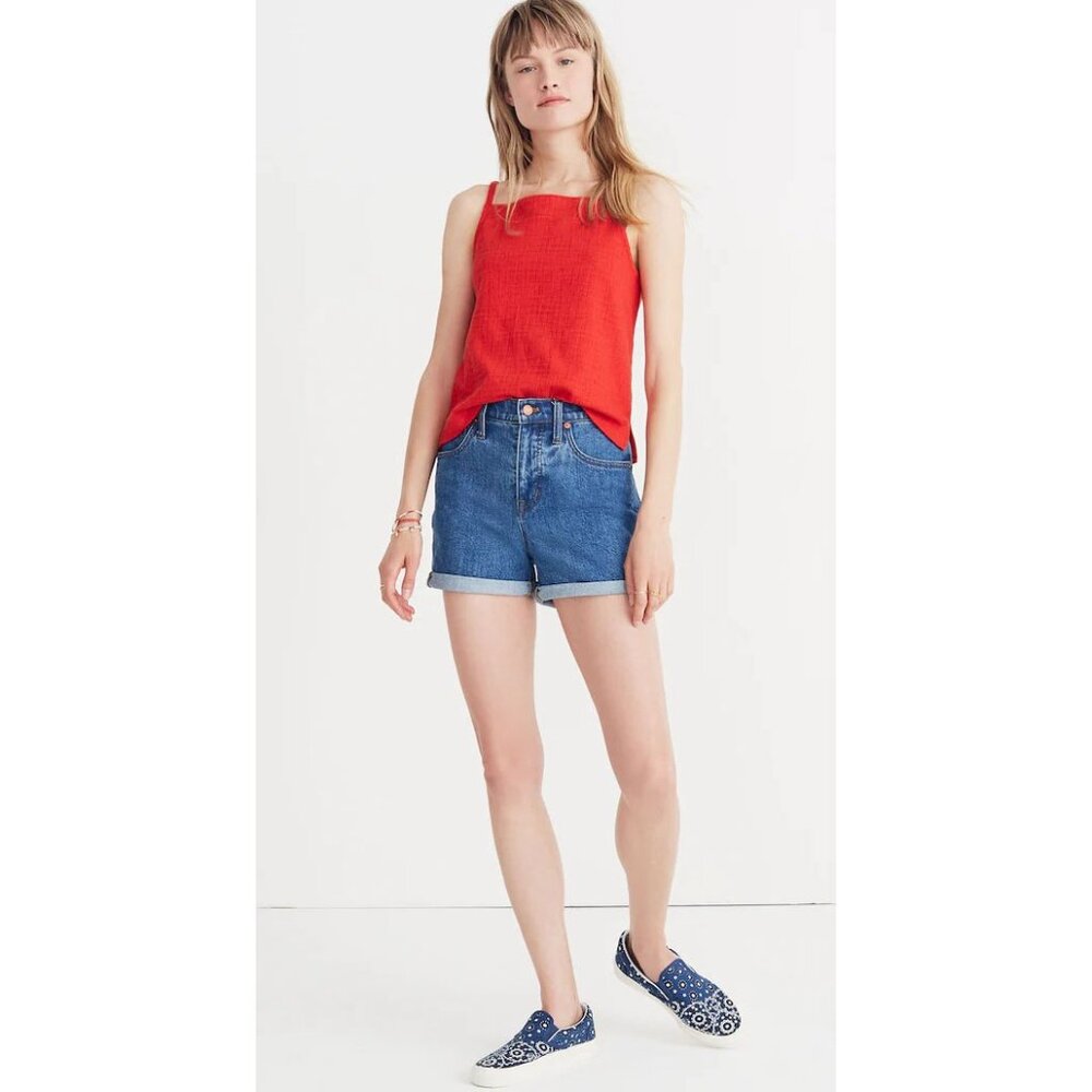 Madewell NWT Apron Tank Top J3656 Size XS Persimmon Textured Retail $45